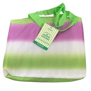 Green and Pink Cooler Tote Bag. Collectible.